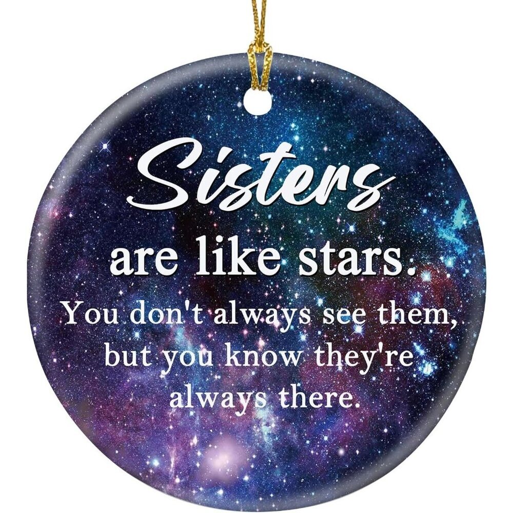 🆕 Sister Christmas Ornaments Brother Ceramic Create Loving Elegant Decorations